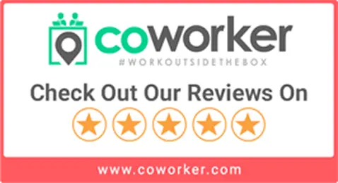 Coworker.com reviews badge with a five-star rating for BOXWORKS